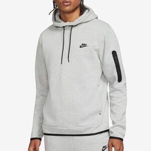 Nike Sportswear Tech Fleece Men's Small Grey Black Pullover Hoodie